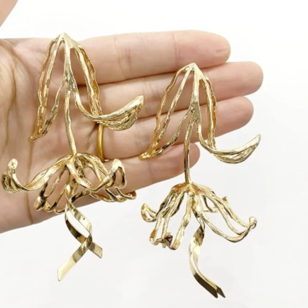 Flower Golden Earrings